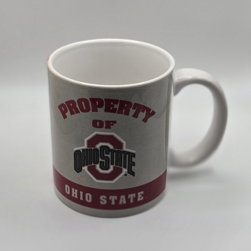 NCAA Property Of Ohio State White/Red Double Sided 11oz Coffee Mug Ceramic